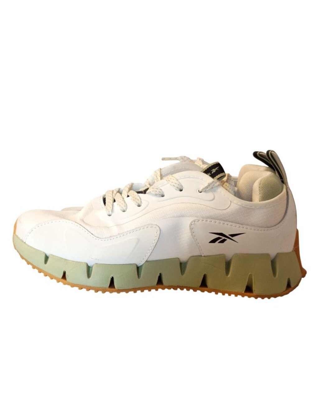 Reebok Zig Dynamica Womens 8.5 White Sage Green Running Sneakers Floatride